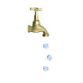 EM-V-B015 Brass bibcock tap cold water washing machine tap